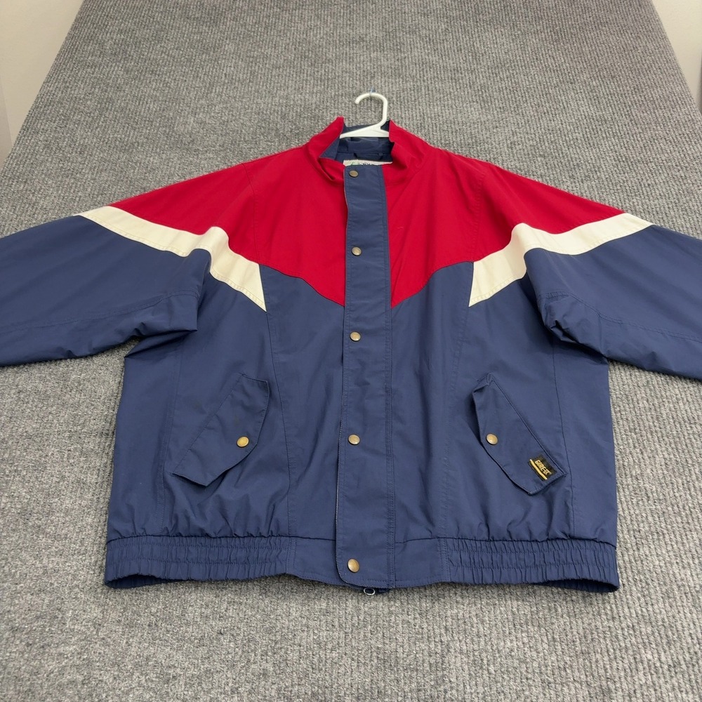 Vintage Tourney Jacket Mens XXL Blue Red Polyester Gore Tex Waterproof Gorpcore